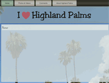 Tablet Screenshot of ilovehighlandpalms.com